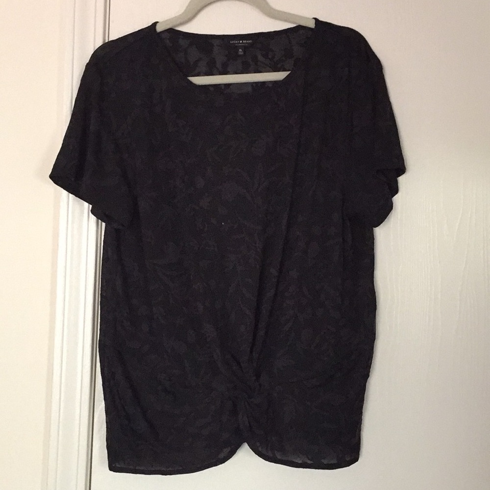 Lucky Brand floral burnout top